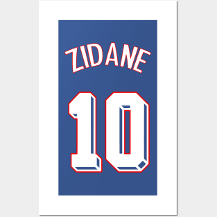 Zidane France 1998 jersey Posters and Art